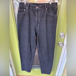Vintage LEVIS Jeans Men 36x34 Black Denim 90s 560 Loose Fit Tapered Leg USA Made